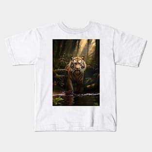 Graceful Tiger Reflection Kids T-Shirt